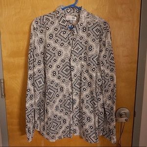 Donated -Bandana pattern light-weight button-up